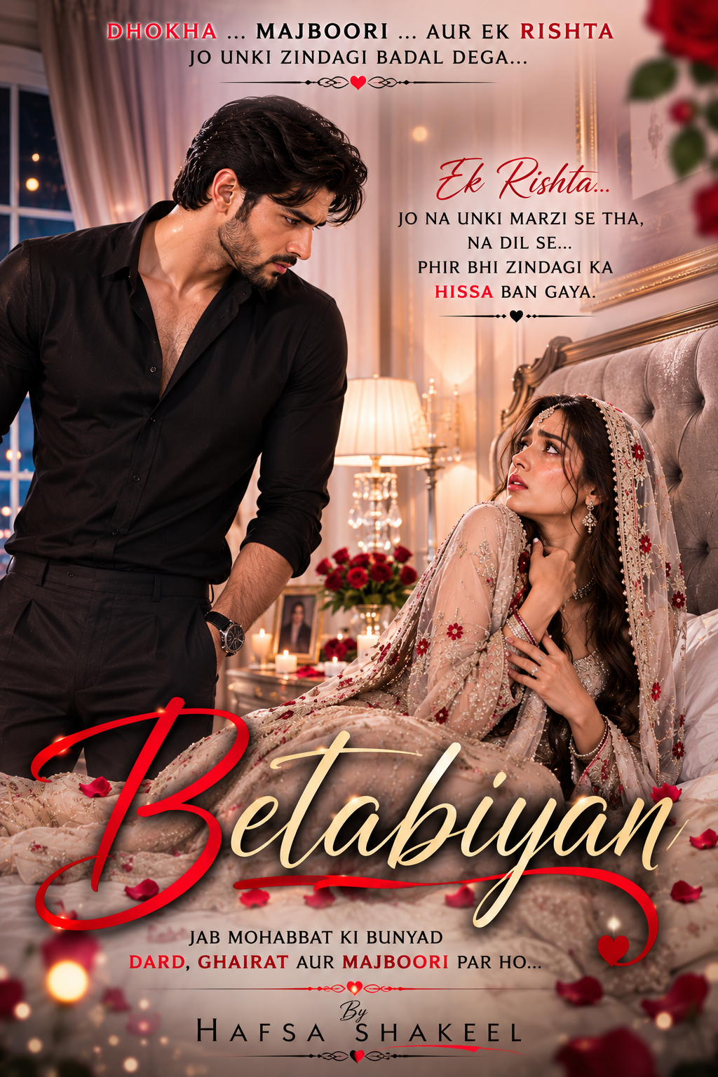Betabiyan Novel by Hafsa Shakeel Urdu Novel Cover