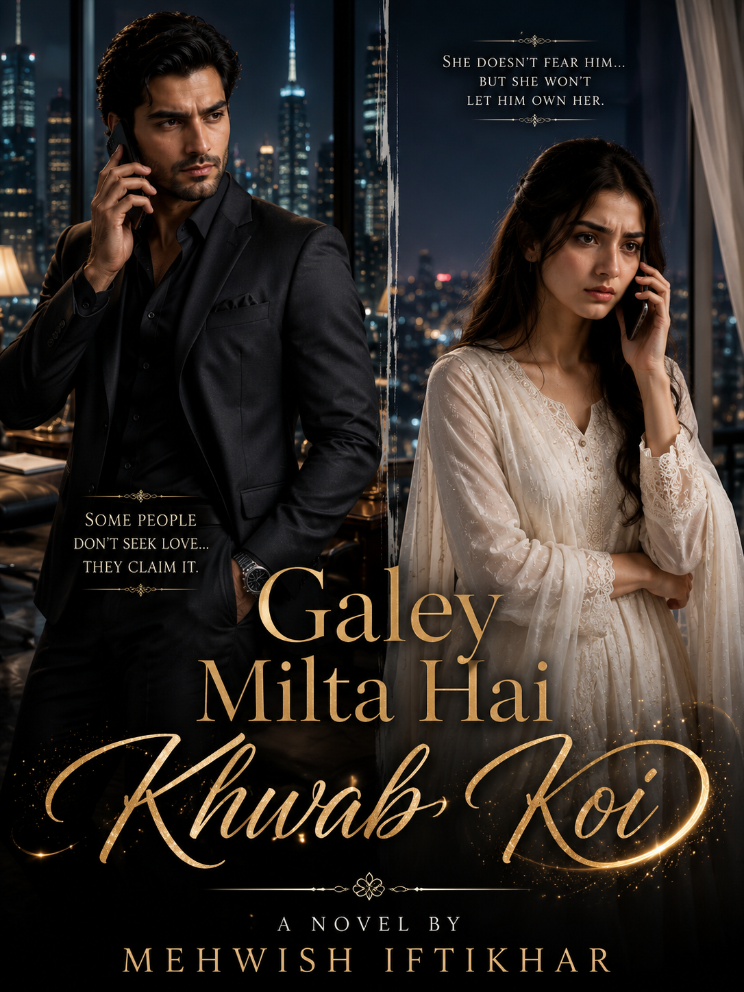 Galey Milta Hai Khwab Koi By Mehwish Iftikhar Urdu Novel Cover | Emotional Romantic Novel